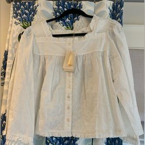 NWT DOEN Lunaria Top in Salt, Medium